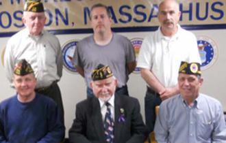 Memorial Day committee 2013:  First row, from left to right, Mike McLoud, John O. Scannell, Donald Newell;  back row: Frank Cahill,  Mike Hegarty and Steve Bickerton.